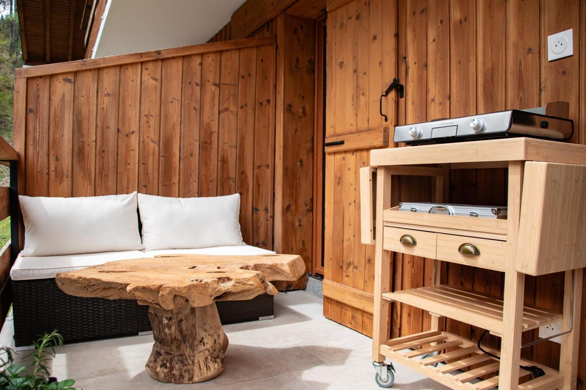 Studio Cabine Au Loup Blanc Avec Vue Mont Blanc Сен-Жерве-ле-Бен Екстериор снимка